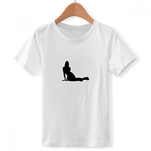 T-Shirt Blanc Silhouette Garçon Idéal pour l'École et le Sport