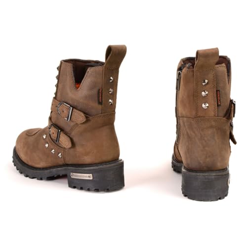 Image of Milwaukee Leather Premium Black Leather Motorcycle Riding Boots for Women Collection MBL - 6