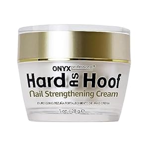Onyx Professional Hard as Hoof Nail Strengthening Cream with Coconut Scent, Nail Growth & Conditioning Cuticle Cream Stops Splits, Chips, Cracks & Strengthens Nails, 1 oz