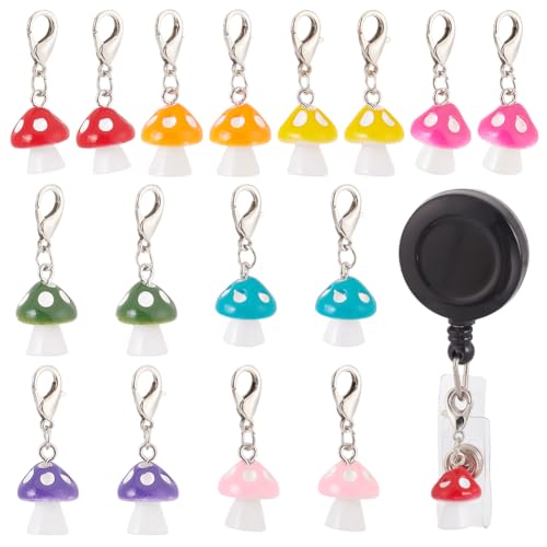 Breloques champignon WEBEEDY lot de 16 pendentifs amusants à offrir aux infirmières