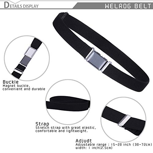 WELROG Kids Adjustable Magnetic Belt for Boys - Girls Elastic Stretch Buckle Belts Toddler3