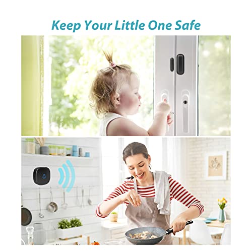 Door Chime, METAK Wireless Door Open Contact Sensor Alarm with 500 FT Range, 58 Chimes and 5 Volume Levels for Business/Store/Home/Office When Entering, 1 Transmitter + 1 Plug-in Receiver by METAK - Used condition - Image 2