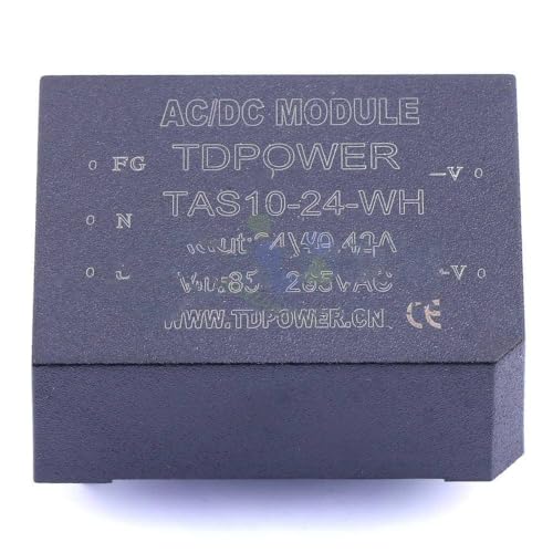 1 Pcs Power Module Input Voltage: 85VAC-265VAC Input Voltage: 100V-370V Output Voltage: 24V 420mA Plug-in TAS10-24-WH