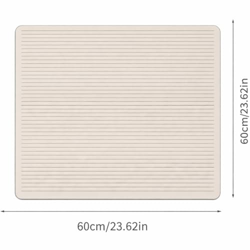 Image of Homecloud Non-Slip Washing Machine Mat - Durable Waterproof Protective Cover for Washer & Dryer, Dust-Resistant Mat Ideal for Laundry Room & Kitchen Appliances | 60x60cm (Beige Lining)
