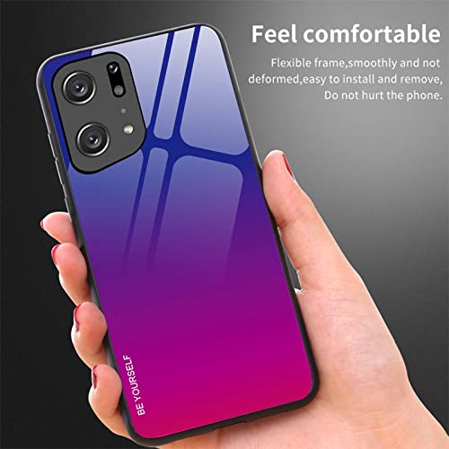 ILING Cover per Oppo Find X5 Pro, Custodia Vetro