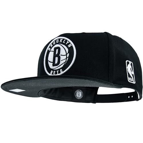 Mitchell & Ness NBA Casquette de baseball à visière plate Snapback - Brooklyn Nets, réglable, homme, femme, enfant, unisexe, printemps, été, automne, hiver