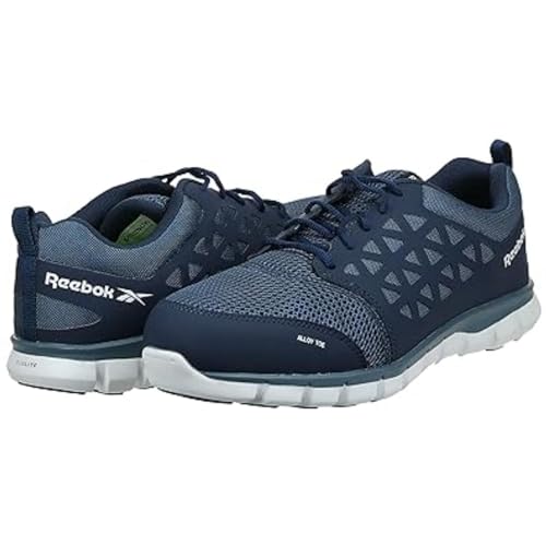 Reebok Work Men's Sublite Cushion Alloy Toe Comfort Athletic Wo Navy - 12 Wide