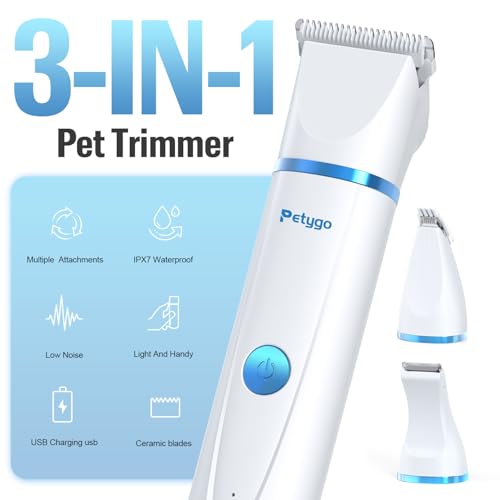 3-in-1-Dog-Grooming-Clippers-Kit-Rechargeable-Low-Noise-Pet-Trimmer-Set-with-Paw-Trimmer-Cordless-Nail-Grinder-Shaver-for-Small-Dogs-Cats-Includes-4-Guide-Combs-USB-Cable 3 in 1 Dog Grooming Clippers Kit Rechargeable Low Noise Pet Trimmer Set with Paw Trimmer Cordless Nail Grinder Shaver for Small Dogs Cats Includes 4 Guide Combs USB Cable