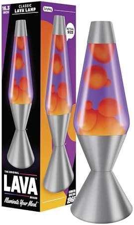 The Original Lava® Lamp - Large 52oz 16.3" - Vivid Twilight - Classic Liquid Motion Lamp - Orange Lava and Purple Liquid - Item #5119 (Amazon Exclusive)