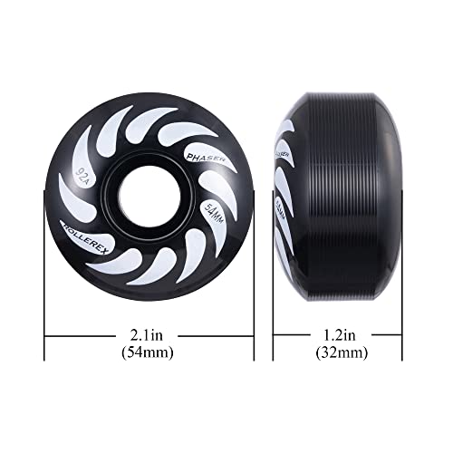 Rollerex Phaser 92A 54Mm Skateboard Wheels (Steel Black, 54Mm) #TOP2
