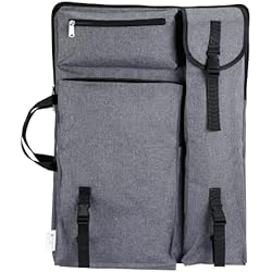 Maletin Para Pintor Artistico MEIJMJIA YMTECH Pack Lona Artista maletín Bolsa Almacenamiento de artículos de Arte, Mochilas de Viaje, Tablero de bocetos y Carteles/Proyecto/Caja de Dibujo (Gris)