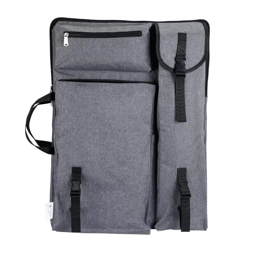 MEIJMJIA YMTECH Pack Lona Artista maletín Bolsa Almacenamiento de artículos de Arte, Mochilas de Viaje, Tablero de bocetos y Carteles/Proyecto/Caja de Dibujo (Gris)