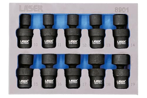 Image of Laser 8901 Impact Universal Joint Socket Set 3/8" D 10pc