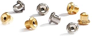 Earring Backs | (4) Stainless Steel and (4) 24K Gold Plated | Inverness Replacement Clutches | 8 PCS