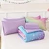 Drucon Rainbow Comforter Set Twin Size for Teen Girl &Boys,6 Pieces Bed in A Bag Blue Blush Rainbow Bedding Set Twin Size(1 Comforter, 1 Flat Sheet, 1 Fitted Sheet, 1 Pillow sham, 2 Pillowcases) #5