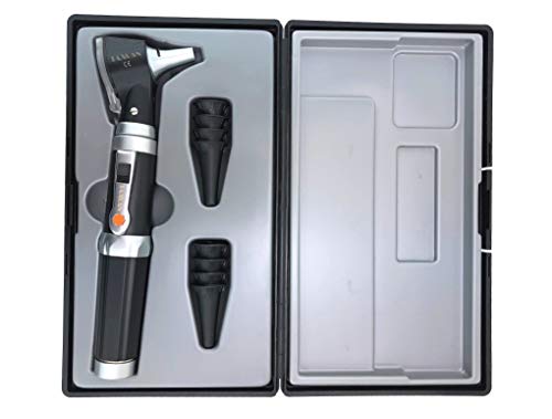 TAXXAN LED Pocket Fiber Optic Otoscope Set ENT Diagnostic Set with Adult, Child, Infant Specula Tips