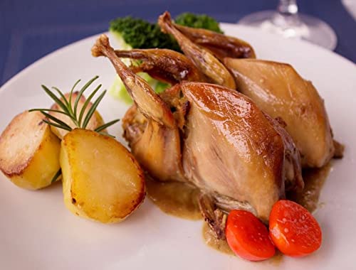 Whole Quail Bone-in - Includes 36 Whole Quail / 4.0-5.0 oz. each - 6 packages of 6 Frozen Whole All Natural Quail Meat - Ready to Cook - Product of the USA