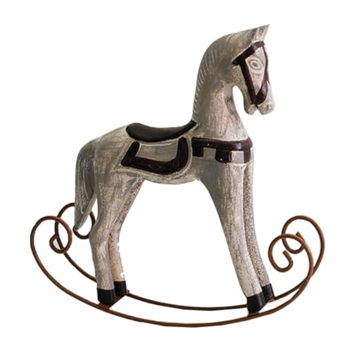 Yardwe Estatuilla de Caballo Balancín Vintage Decoración Creativa para Oficina Escultura para Bebés para Imaginativos y Entretenimiento Infantil