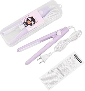 QUEBERS Mini Hair Straightener for Women - Portable Ceramic Flat Iron with Travel Case, Quick Heating, Ideal for Short Hair & Bangs, Ready in 30 seconds, perfect for travelling (Multicolor)