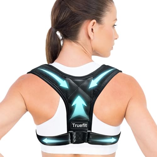 Truefit Posture Corrector Brace, Adjustable Back Support for Women and Men (Large?143-165 LB?)
