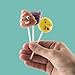 Prextex 24 Pack Emoji Lollipops Yummy Emojiland Suckers Candy on a Stick