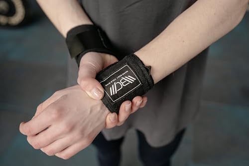 Image of WARM BODY COLD MIND - Premium Cotton Weight Lifting Wrist Wraps for Cross Training, Powerlifting, Deadlift, Weightlifting, Gym, Wrist Straps, Workout, Fitness, Heavy-Duty Support
