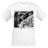 Band-Merch, Bands Heaven Shall Burn Racoon Männer T-Shirt weiß S 100% Baumwolle Band-Merch, Bands