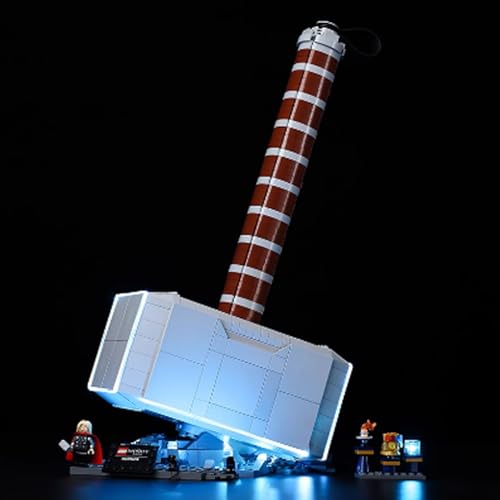La Mejor Selección de Thor martillo los 5 mejores. 40 Kit de iluminación LED compatible con Lego 76209 Thor's Hammer Series Juego de luces LED (kit modelo no incluido - Solo componentes de iluminación) (versión de control remoto)