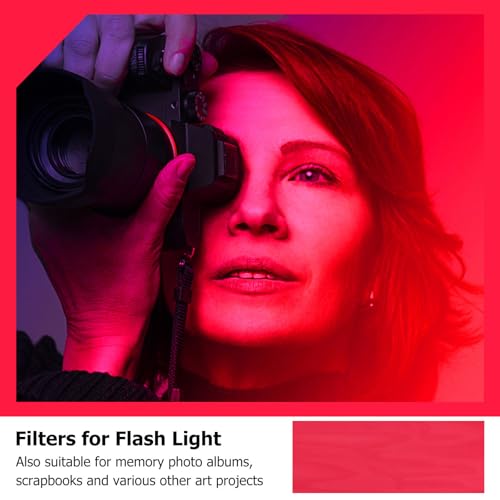 Película de Filtro de Color Rojo de Pet Reutilizable para Efectos de Luz en Fotografía 7