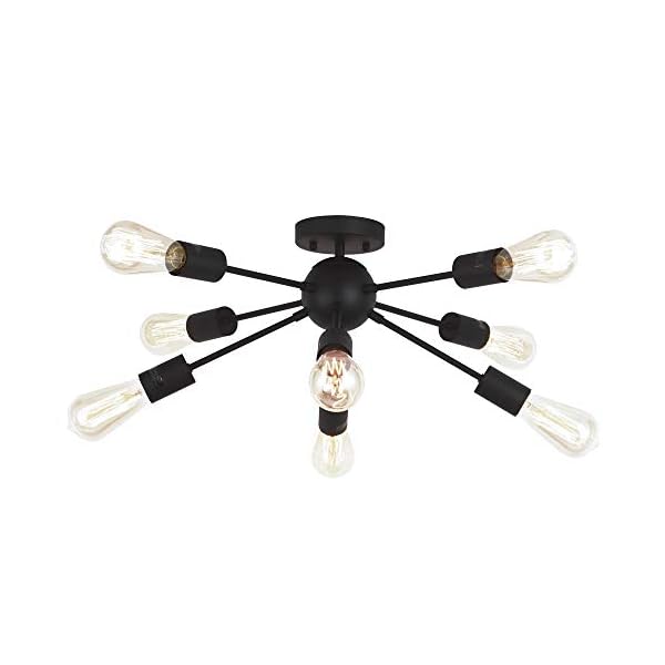 VINLUZ Chandelier Lighting Ceiling Light Sputnik Chandelier Pendant Lighting Industrial Lighting 8 Light Sputnik Ceiling Light Flush Mount Ceiling Light - Image 9