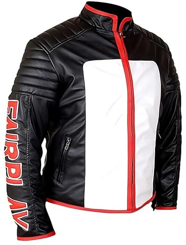 Mr Terrific Super Hero Cosplay Biker Leather Jacket2