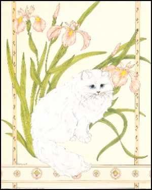 Beautiful Persian Cat - Paper Tole 3D Decoupage Craft Kit Size 8x10 inches K50739