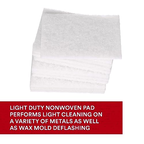 Image of Scotch-Brite Light Cleansing 7445 Hand Pad, SF Grade, 6 in x 9 in, Light Cleaning and Scuffing, For Use on Wax, Paint, Plastic, Metal, Case of 3200