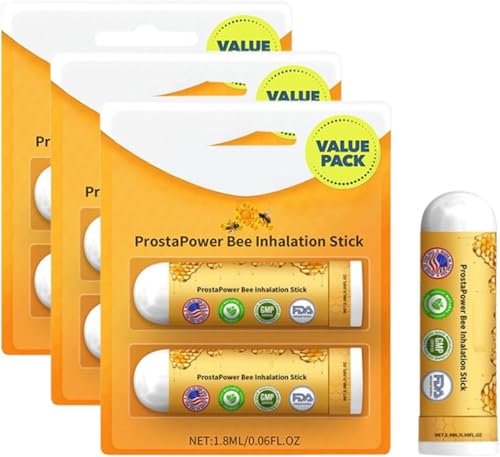 LEFUN ProstaPower Bee Inhalation Stick, BeeBoom Nasal Inhaler Stick, ProstaVibe Nasal Spray for Prostate Wellness, Professional Prostate Spray Improves Blood Circulation (3)