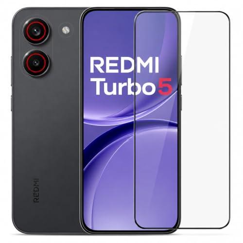 Image of Military-Grade Tempered Glass Screen Protector Compatible for REDMI Turbo 5 with Edge-to-Edge Coverage and Easy Self Installation Kit (REDMI Turbo 5)