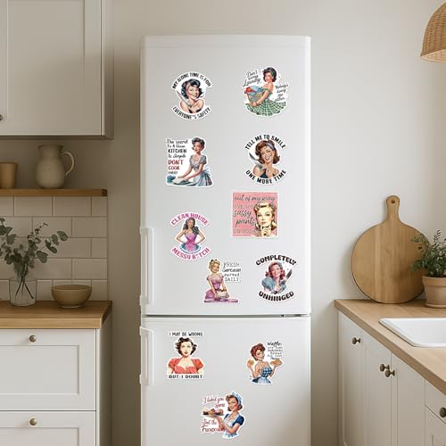 Dazoratix Vintage Fridge Magnets Decorative - 20 Pcs Funny Retro Family Locker Refrigerator Magnetic Decorations Cool Kitchen Home Office Whiteboard Stickers Decor Gifts for Women Cabinet Car Supplies