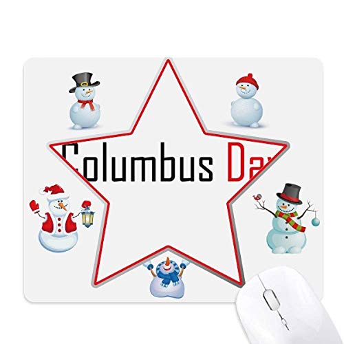 Tapis de souris Noël et fête famille bonhomme de neige idée cadeau
