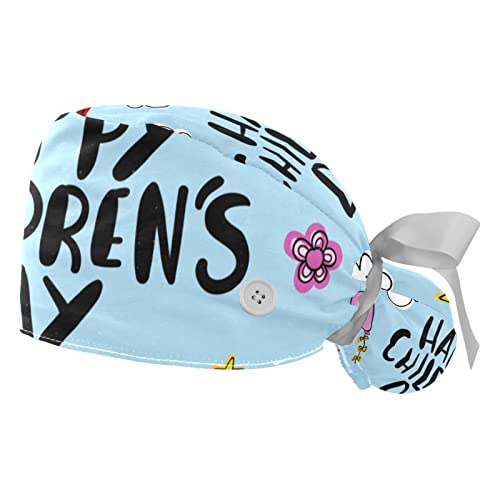 Chapeaux bouffants papillon mignon arc-en-ciel casquettes de travail
