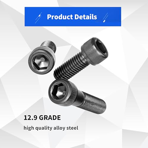 image for qiwuhai 440 Pcs M3 Small Metric Screws with Nuts, Hex Socket Head Cap 