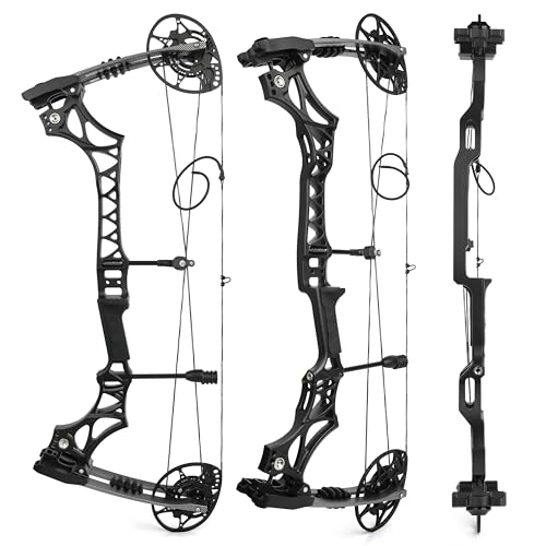 surwolf Compoundbogen Set, Jagd und Zielbogen, 30-70 lbs verstellbar, IBO Geschwindigkeit 340 fps, Erwachsene, Rechtshänder