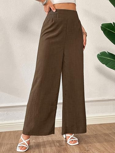 Image of Vogaan Trousers for Women | Women's Loose Fit Trousers | Women's High-Waisted Wide Leg Pant | Women Trousers Pants | Korean Trousers for Holiday