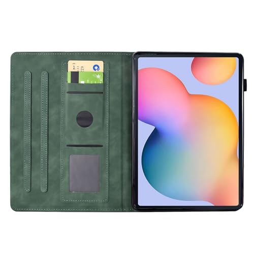 TEDTIKJT iPad 9世代 ケース 手帳型 iPad 2021 2020 2019 カバー ipad pro 10.5 ケース ipad 8世代 第7世代 ケース 手帳型 オートスリープ/ウェイク ペン収納 ipad air3 カバー フェンスの子猫のパターンipad 10.2インチ スタンド機能 カード収納 全面保護 iPad 10.5 ケース レトロな豪華さ PUレザー -緑