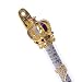 Holy Land Market Gold Plated Mezuzah and Scroll - Large with Enamelled Stones as Shown - with Scroll - (6 inches)