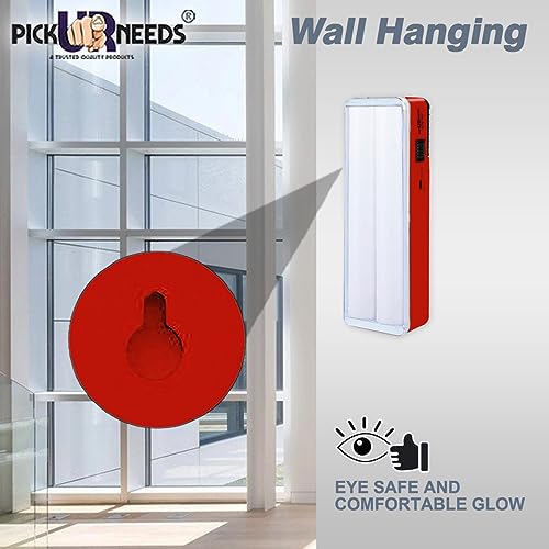 Image of Pick Ur Needs Rechargeable Home Emergency Lantern 60 SMD Tube Floor Lamp Light (Dark Red)
