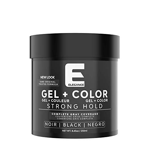 SADAPACK Élégance Gel de peinado + Color negro - Oculta el cabello...