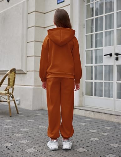 Image of Arshinet Girls 2 Piece Outfits Hoodie Sweatsuit Sets Oversized Sweatshirt and Baggy Fall Fashion Sweatpant with Pockets