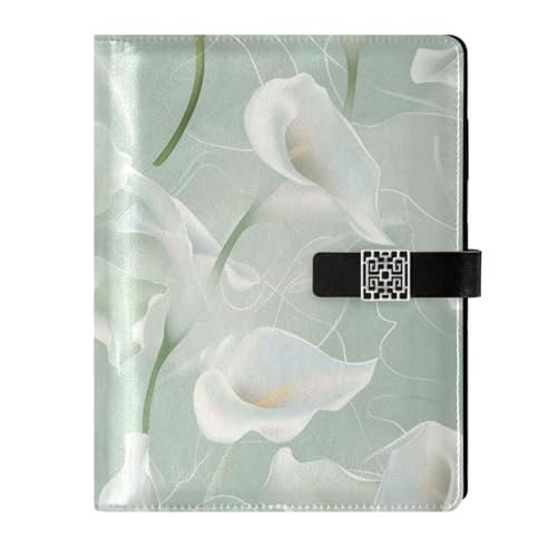 Carnet de notes ligné en cuir blanc 16,7x9,2 cm pour organiser ses pensées et écrire partout