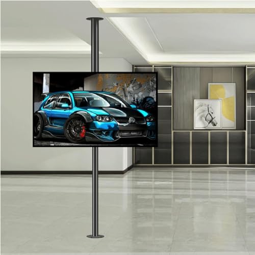 Support de sol rotatif pour TV LCD entre le salon et la salle à manger