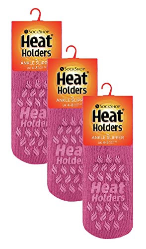 HEAT HOLDERS 3 Pack Womens Low Slipper Socks Thermal Sneaker Slipper Socks2
