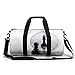 Z&Q Sac De Sport Miroir D'échecs Noir Enfant Bag Sac Voyage Bagage Duffel Fitness Gym Vacances Sac Bandoulière Moyen Sac De Sport 24L 45x23x23cm